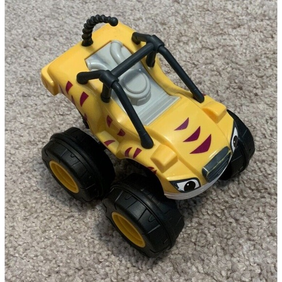 Viacomm Other - Blaze and the Monster Machines Yellow Push Down & Go Car Striped Tiger 2014